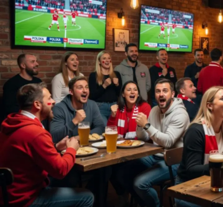 Sport na żywo na wielkim ekranie w barze Cards & Beer